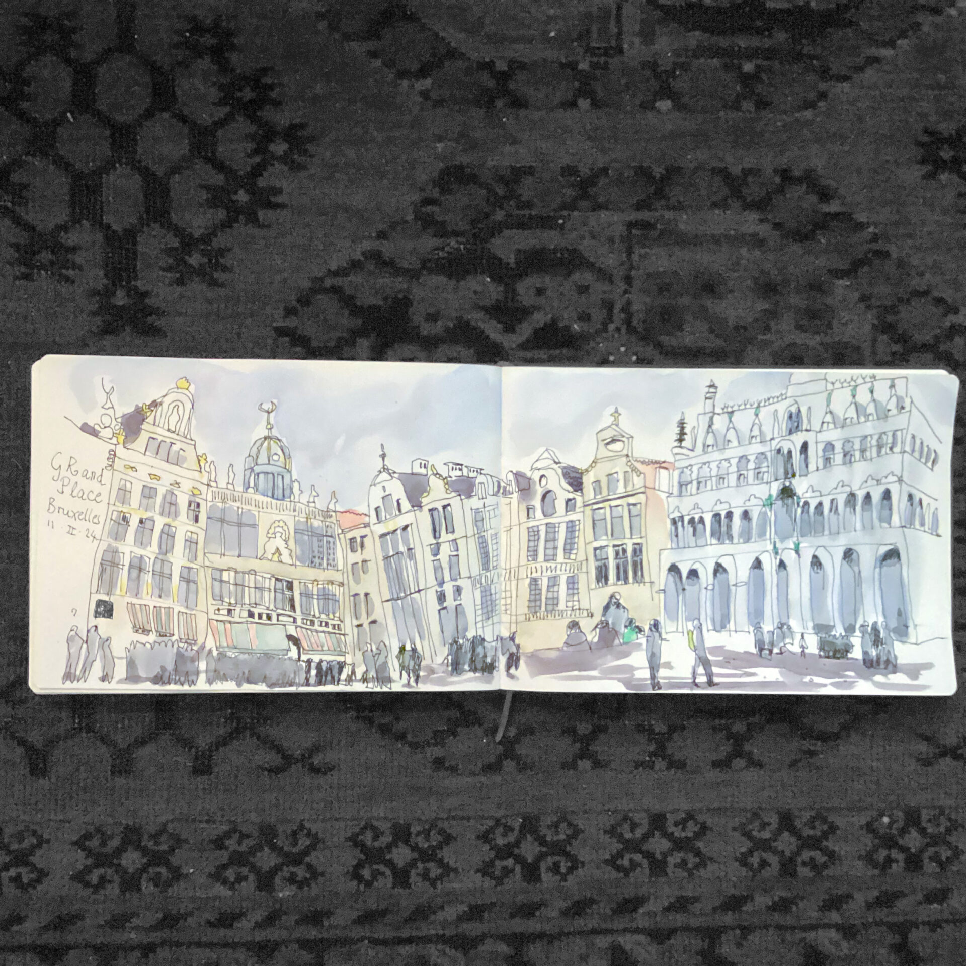 Urban Sketching Brüssel: Grand Place