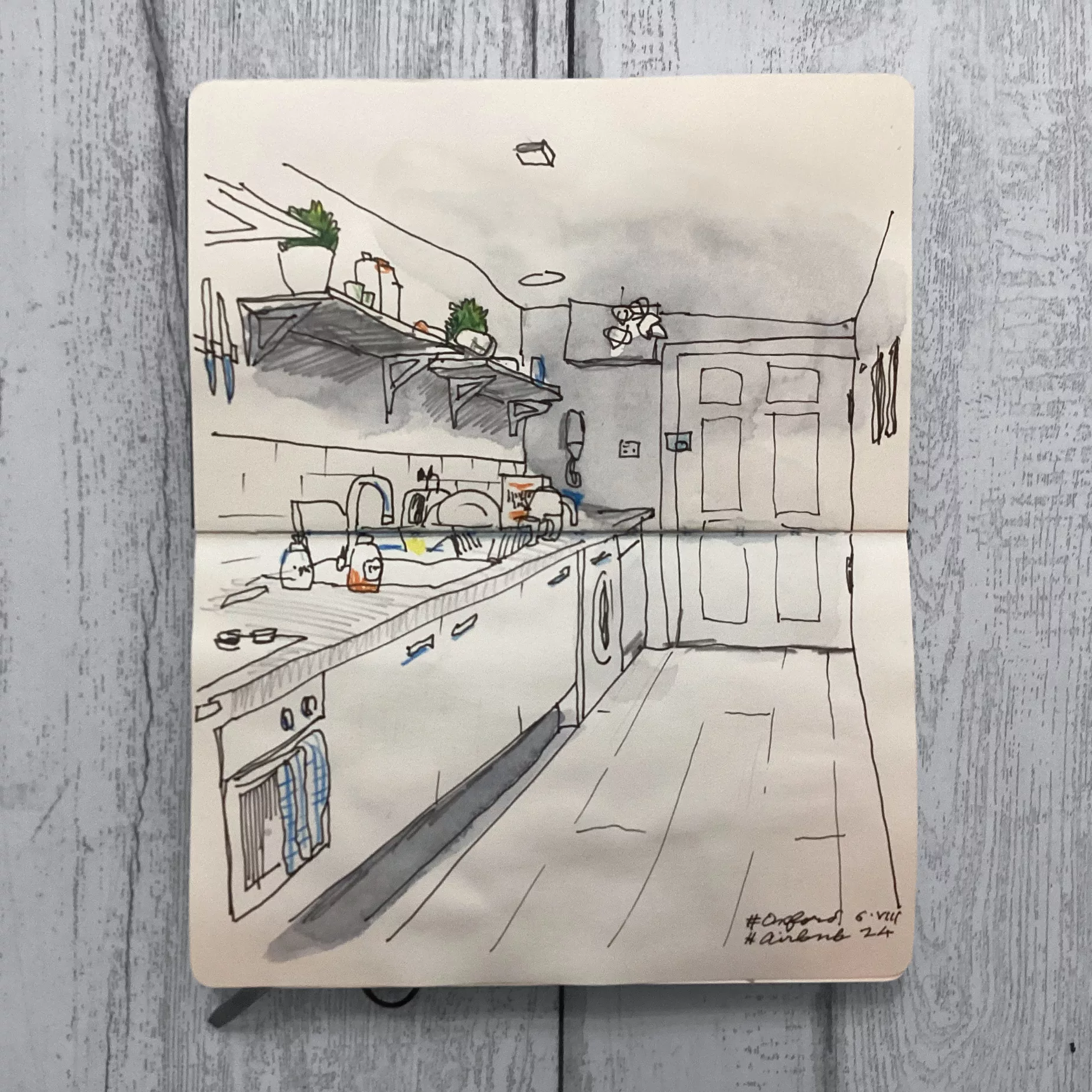 Küchenzeile AirBnB-Wohnung in Oxford