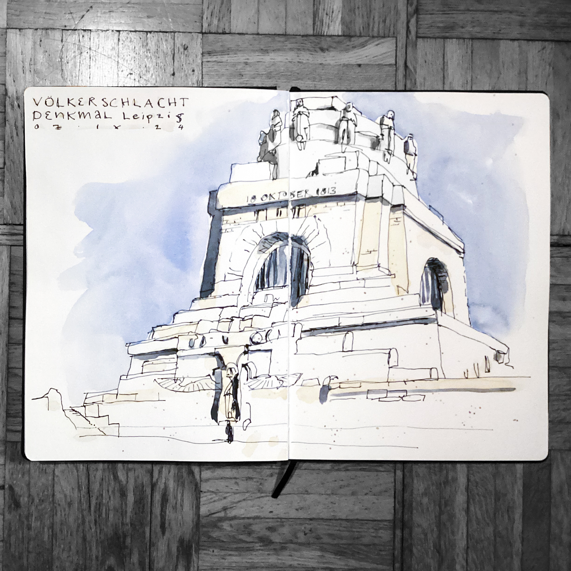 Urban Sketching: Völkerschlachtdenkmal, Leipzig