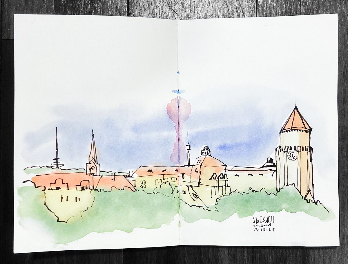 Urban Sketching: Stockach, Stuttgart
